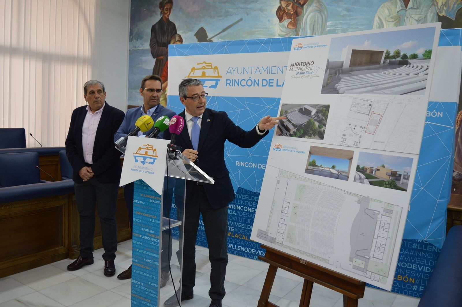 Presentación del proyecto del auditorio de Rincón de la Victoria.