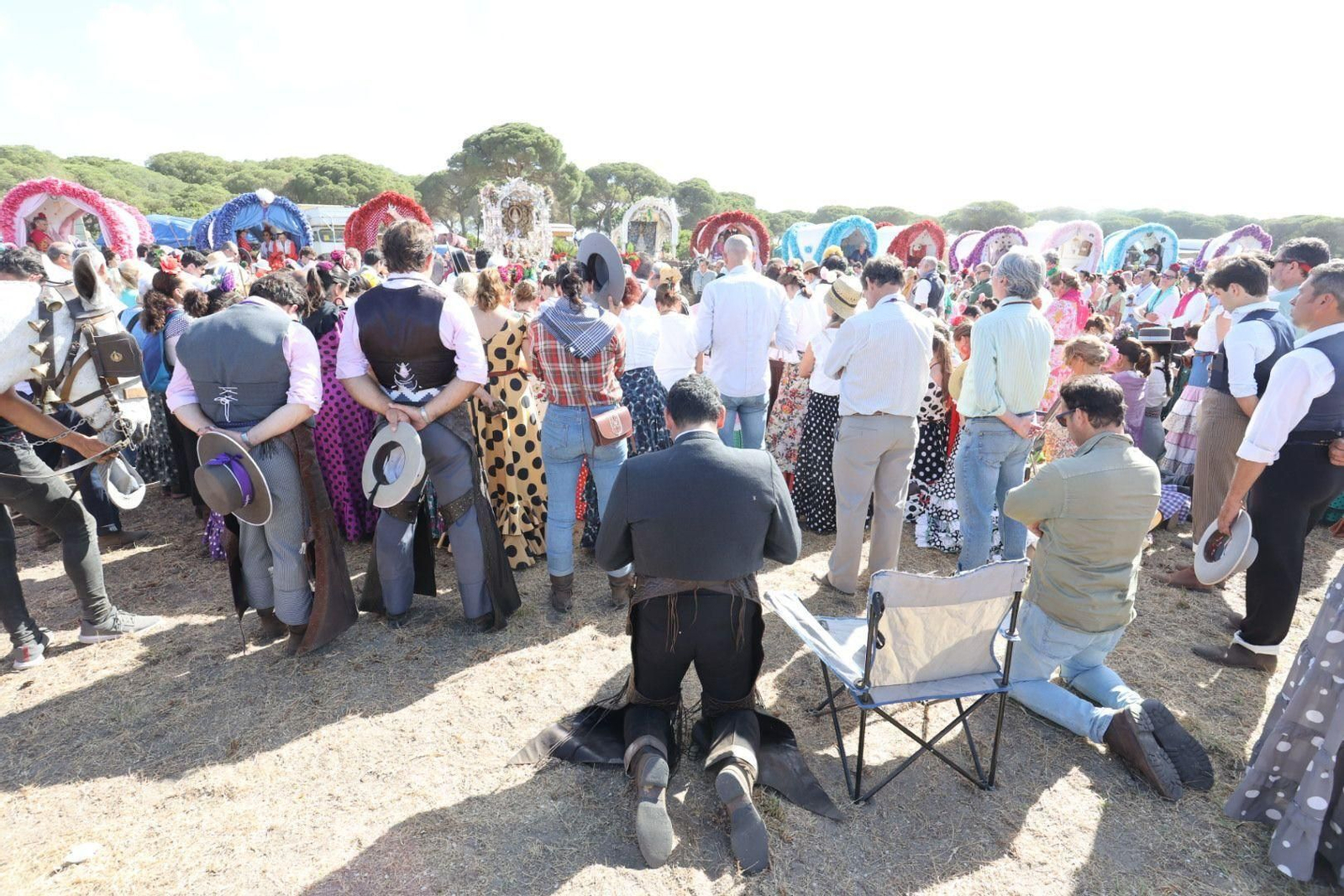 Misa de romeros de las hermandades de Jerez y El Puerto en Marismillas