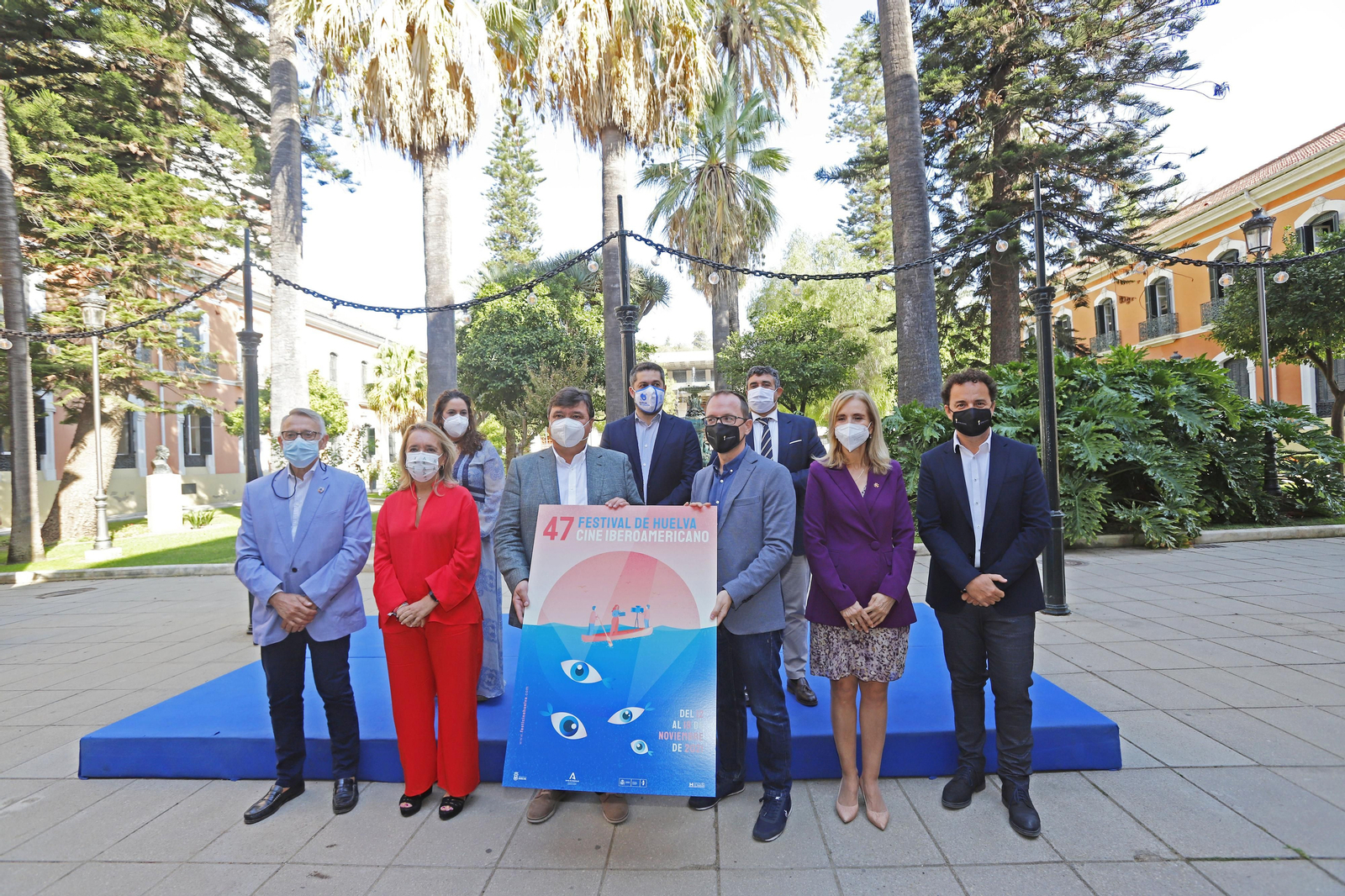 Imágenes de la presentación del cartel de la 47 edición del Festival de Cine Iberoamericano de Huelva