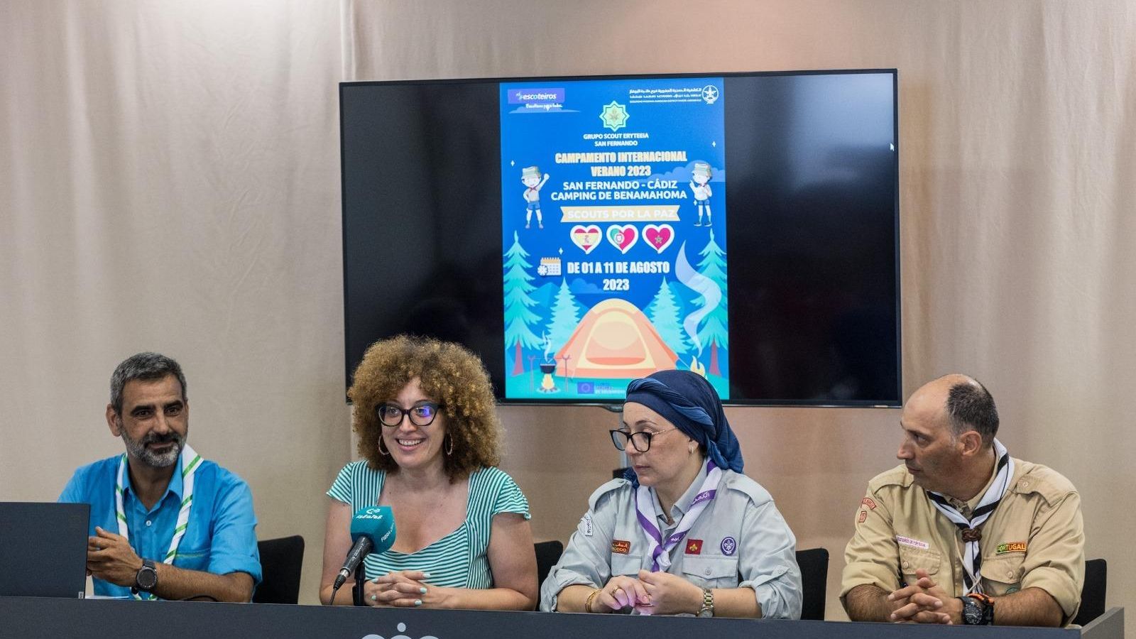 Recepción a los scouts participantes en el encuentro que se celebra en San Fernando.