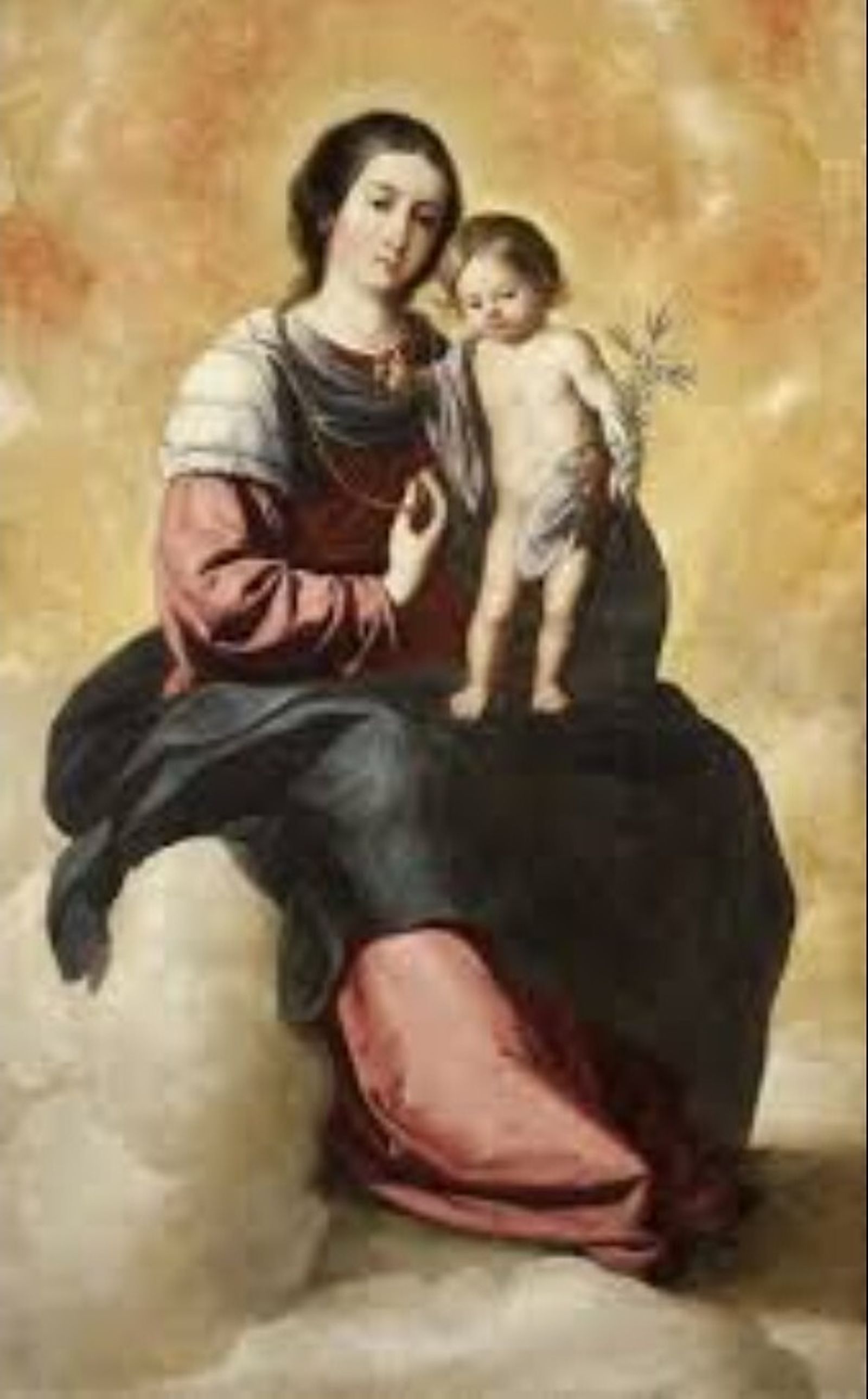 Virgen del Rosario de Zurbarán.