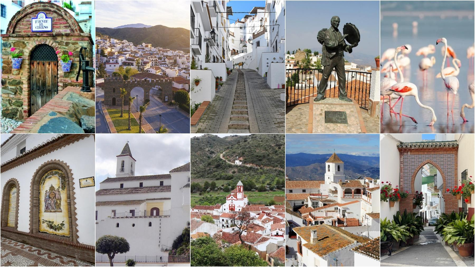 Los diez 'Pueblos Mágicos' de Málaga.