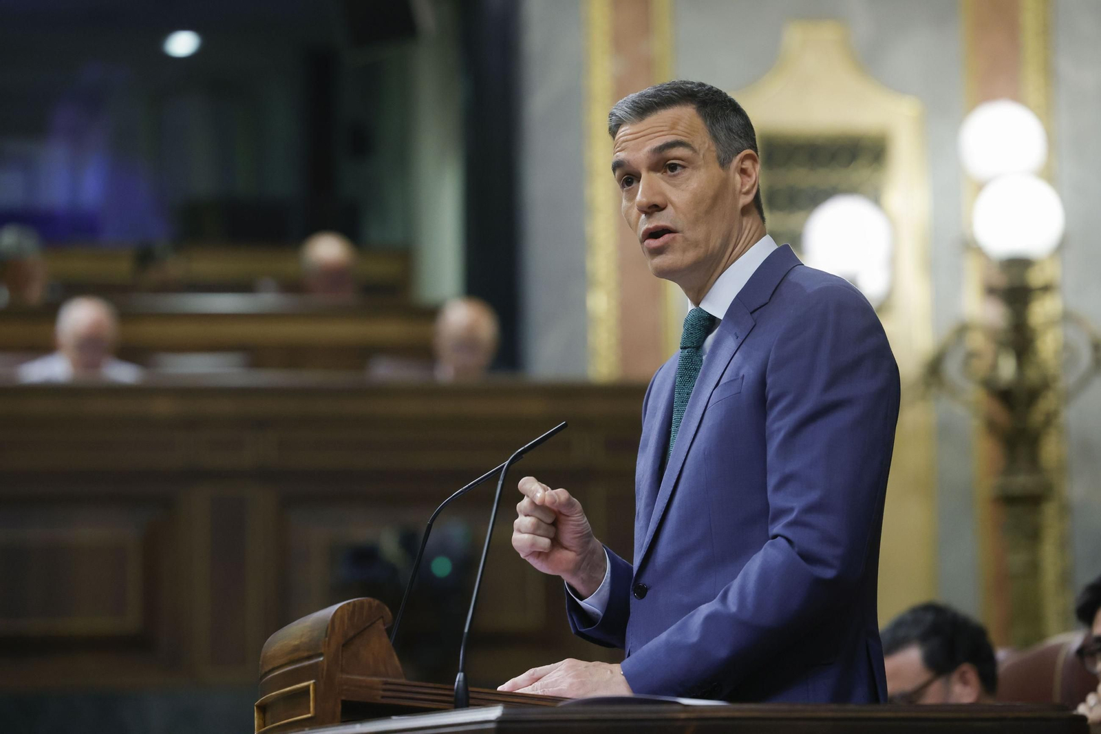 Pedro Sánchez, durante su comparecencia en el Congreso, este miércoles. Pedro Sánchez, durante su comparecencia en el Congreso, este miércoles.