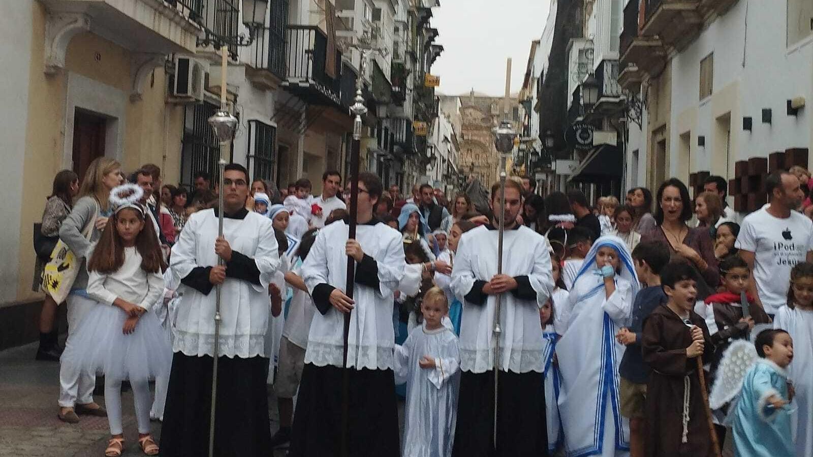 La procesión de la Virgen de Fátima.