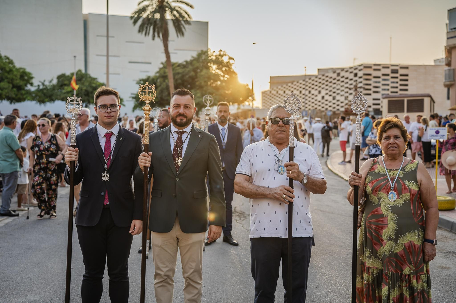 Así fue la procesión del Santísimo Cristo del Mar en el Puerto de Roquetas.