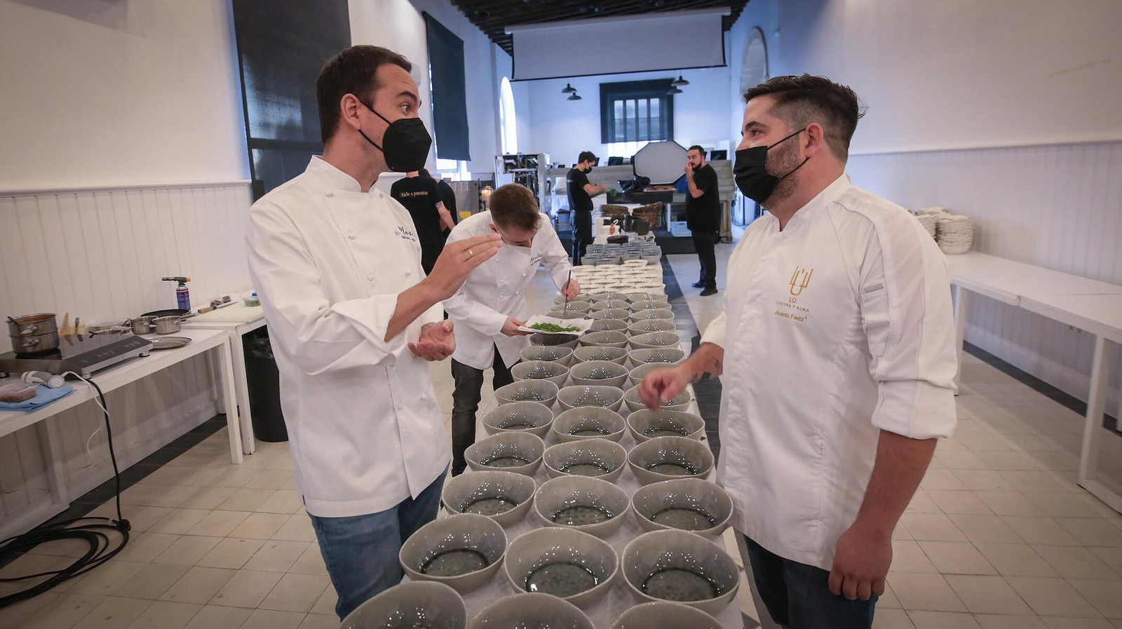Israel Ramos y Juan Luis Fernández, en su mano a mano en Brilla Jerez.