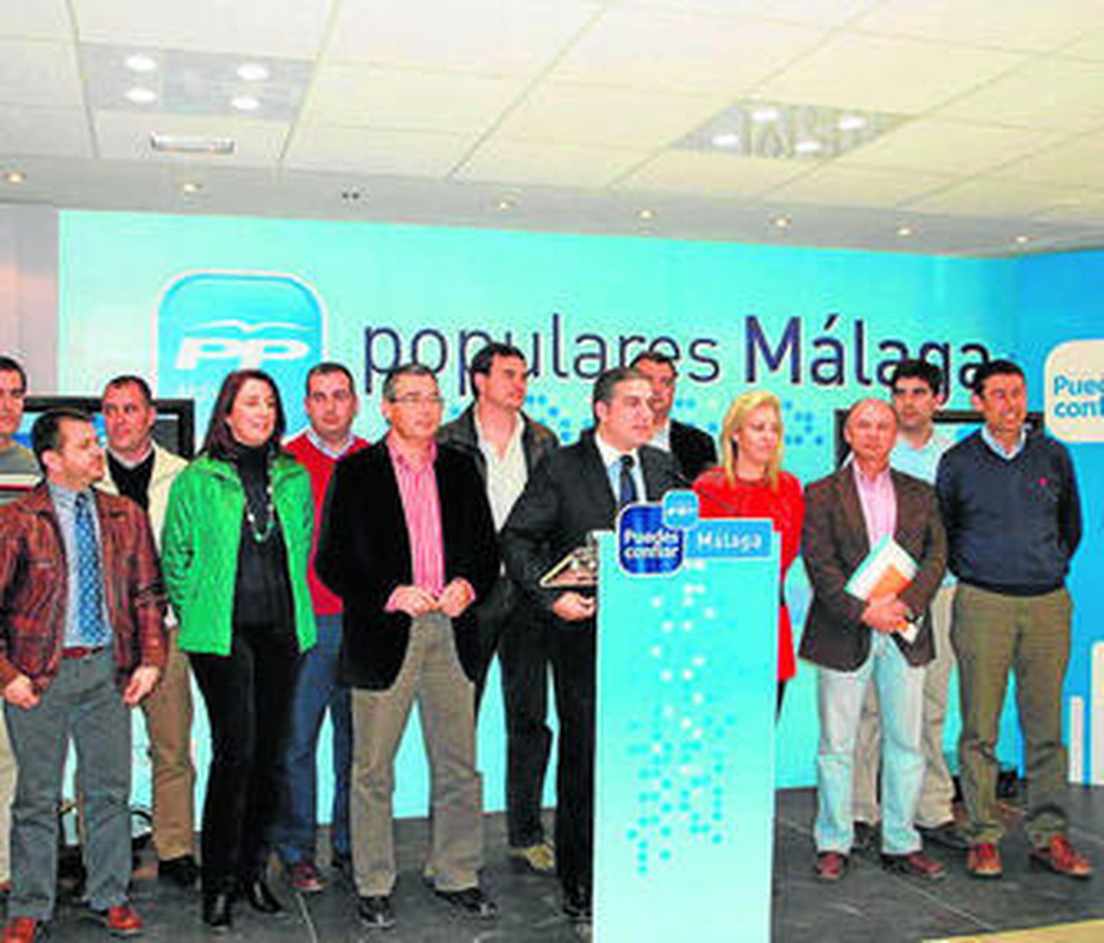 Elías Bendodo, en un acto del PP, ayer.