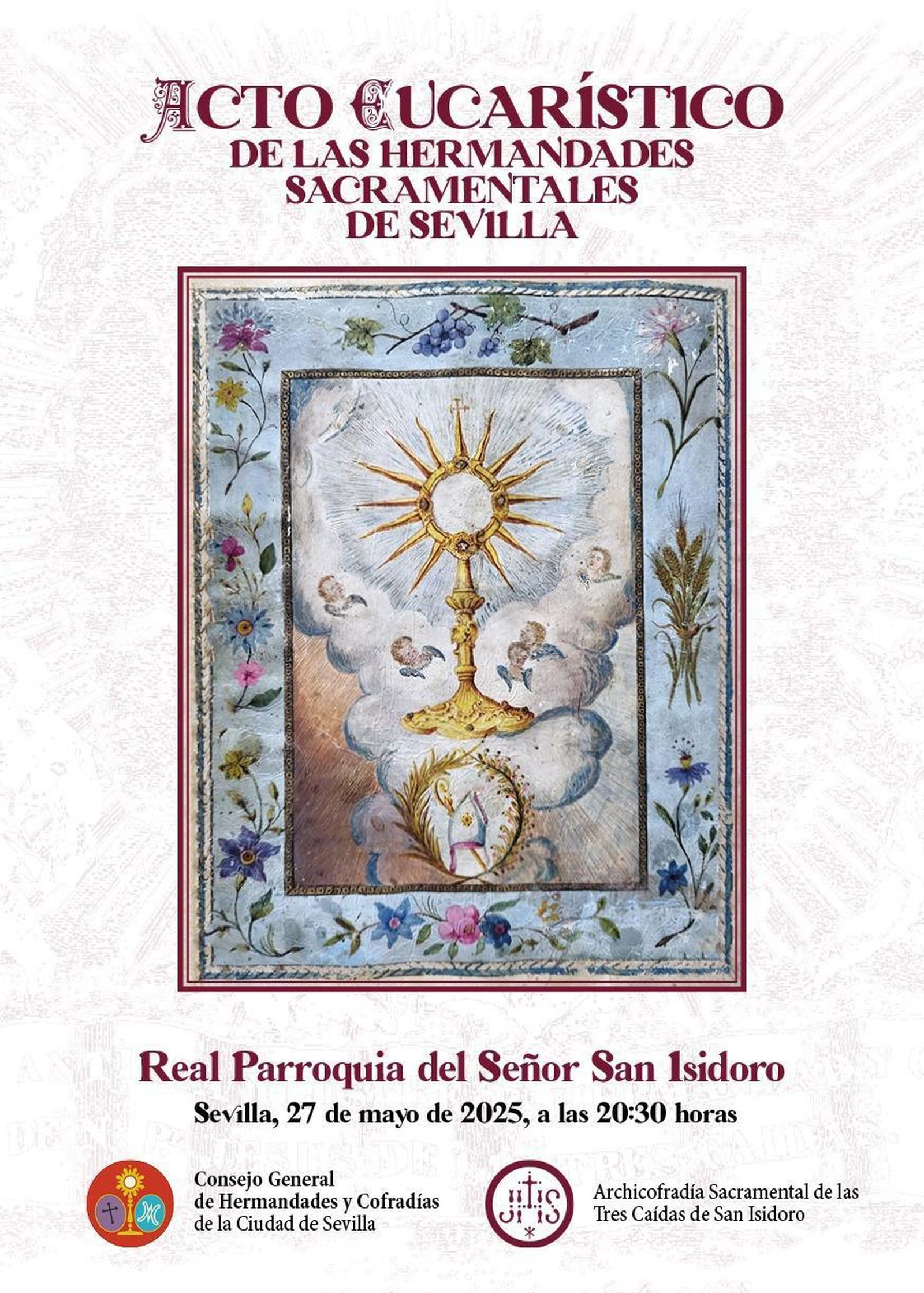 Cartel del acto eucarístico este martes en San Isidoro