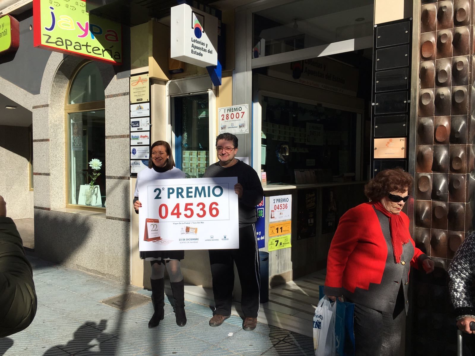 Los premiados en la Lotería de Navidad en Málaga