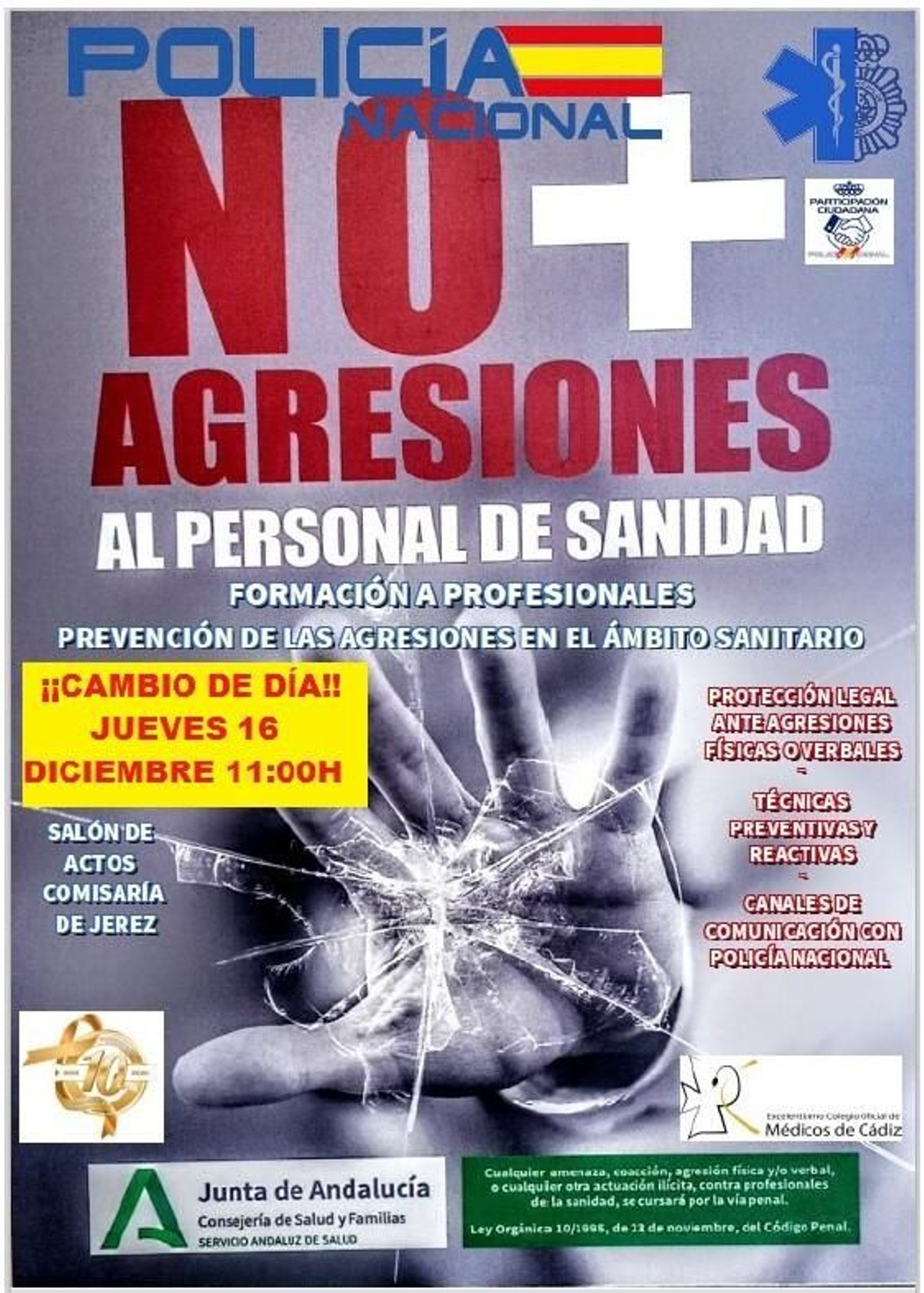 Detalle del cartel anunciador del Curso de la Policía Nacional. Detalle del cartel anunciador del Curso de la Policía Nacional.
