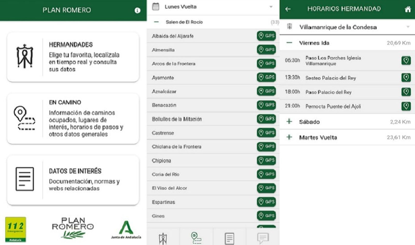 Pantallazo de la App Plan Romero