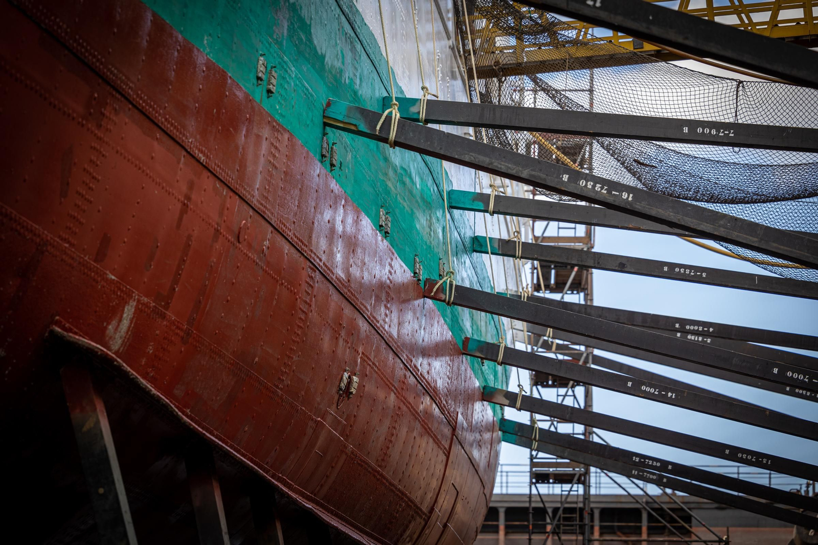 Un recorrido completo por las obras del buque escuela 'Juan Sebastián de Elcano'