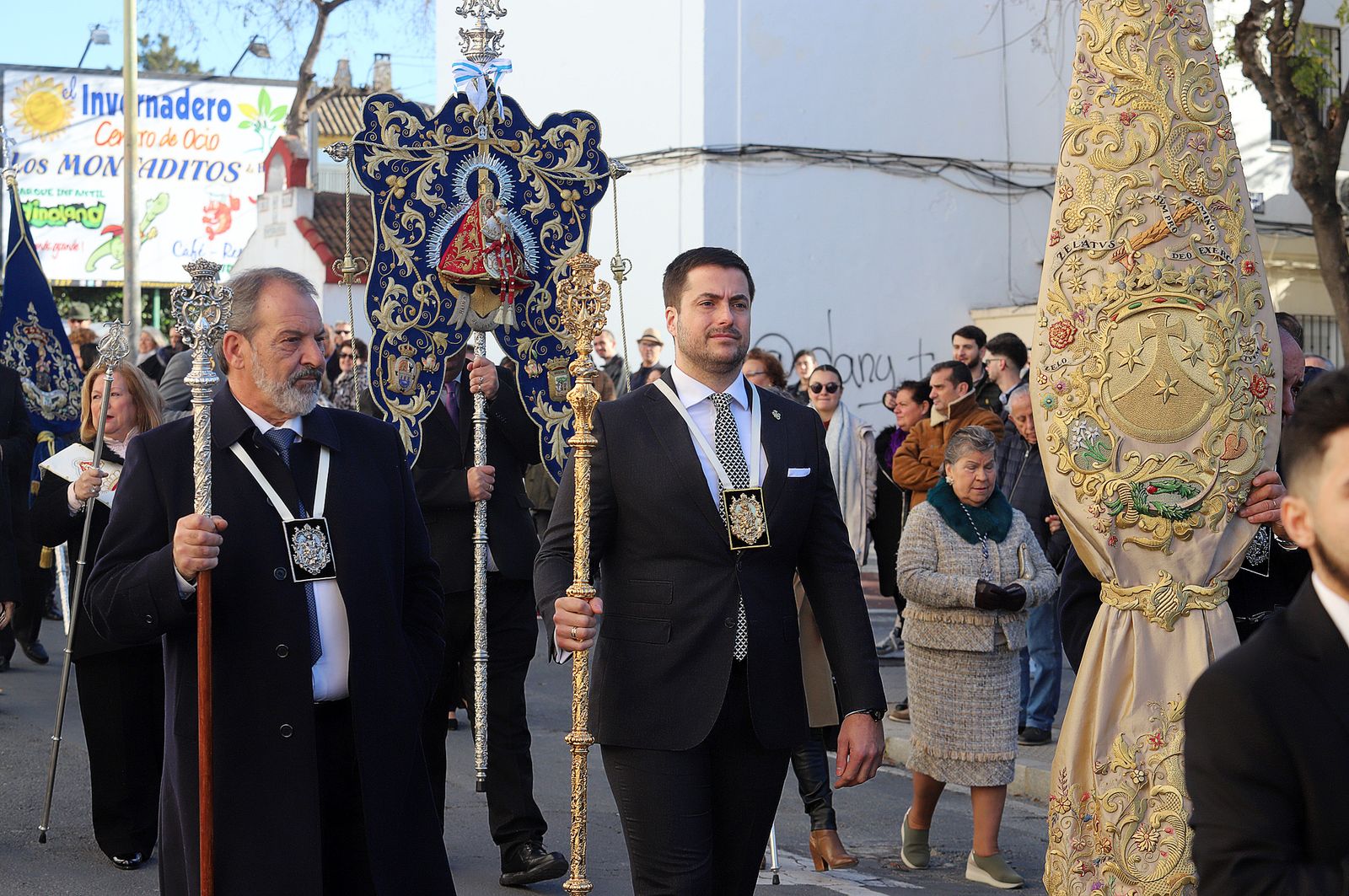 Imágenes del ambiente en la procesión de San Sebastián