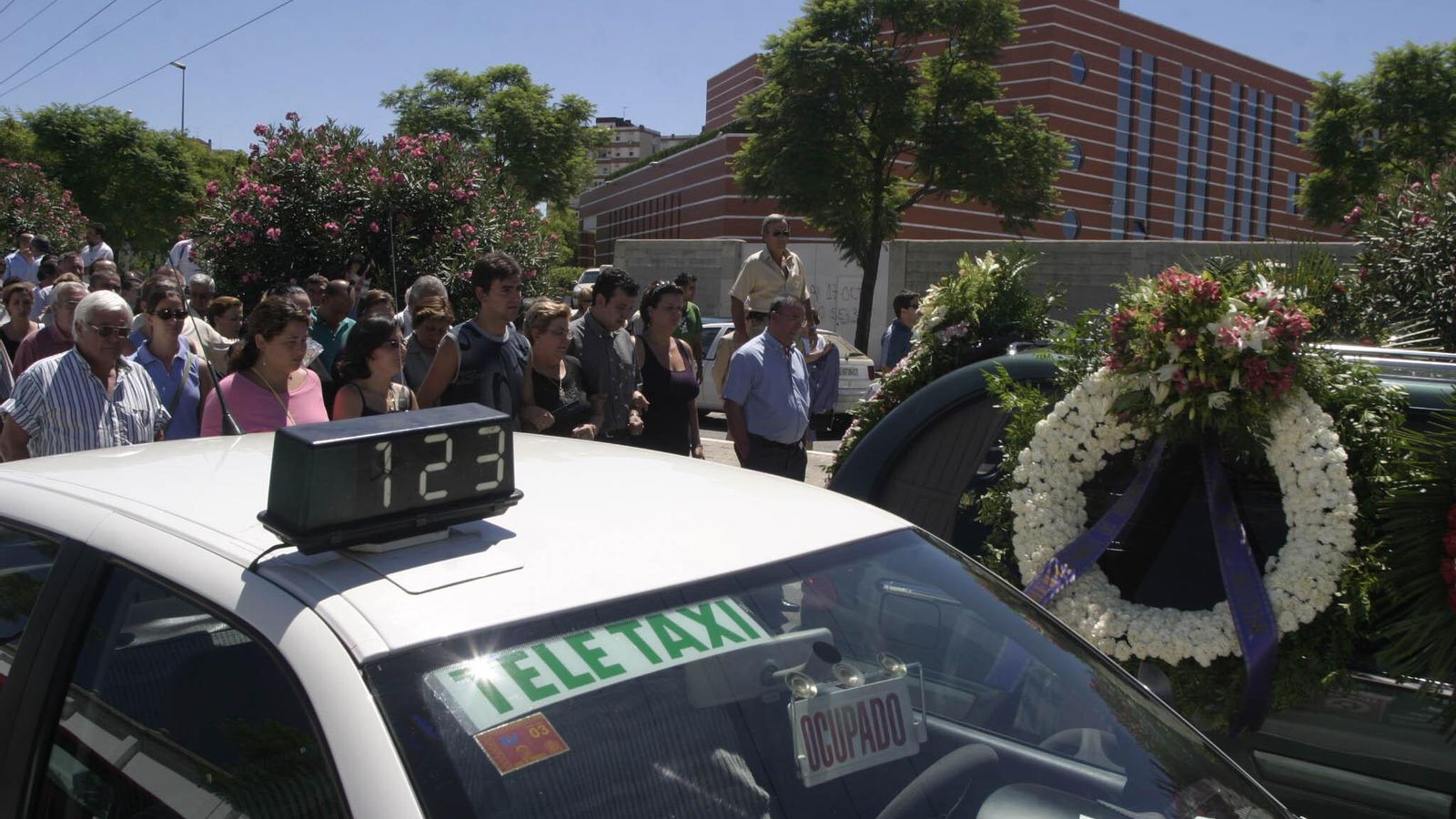 Entierro del taxista Amador Guerrero, el 17 de agosto de 2004.
