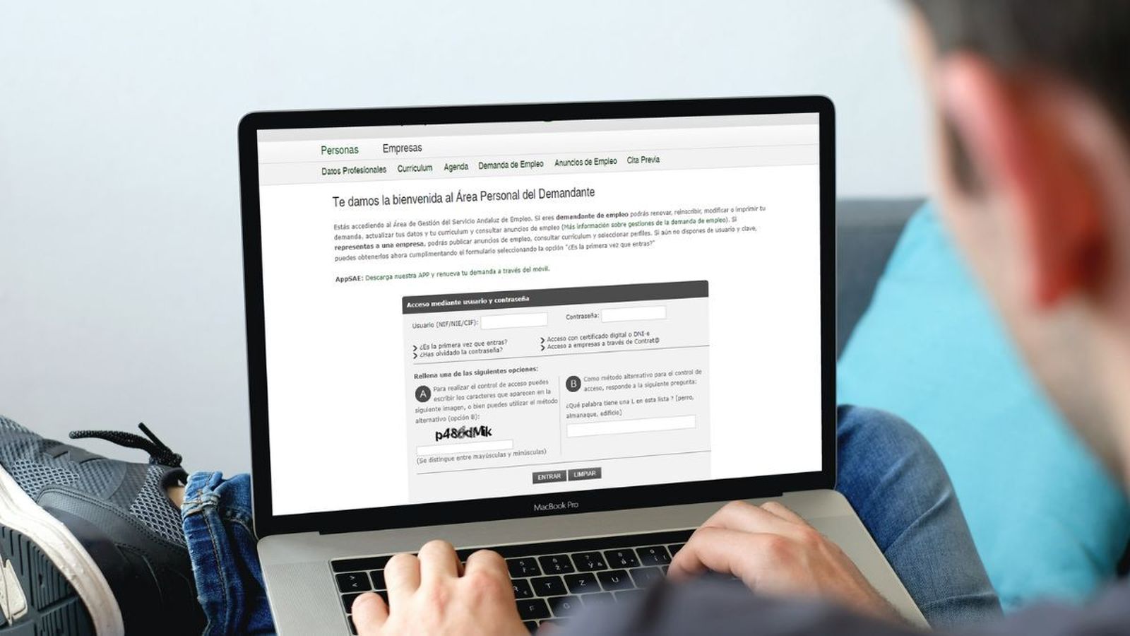 Guía para renovar la demanda de empleo en Andalucía.