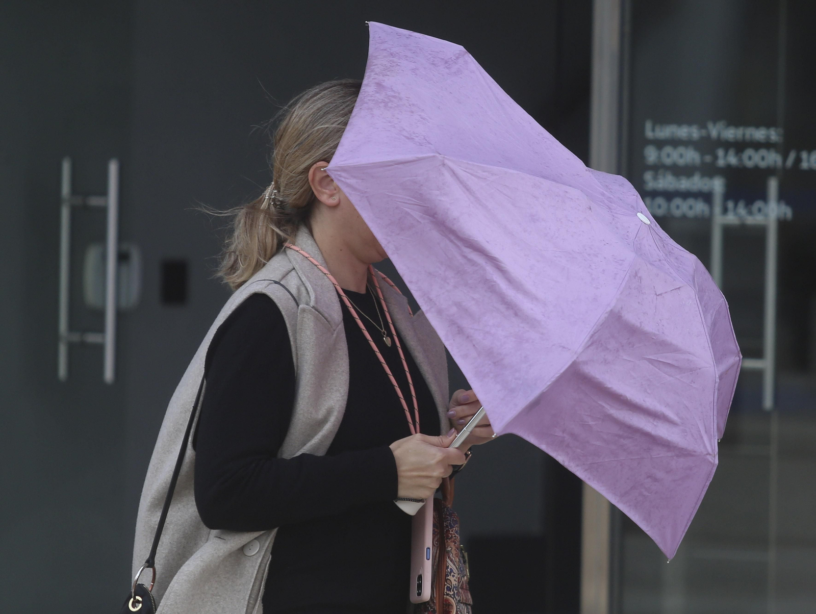 Fotos del temporal de lluvia y viento en Málaga