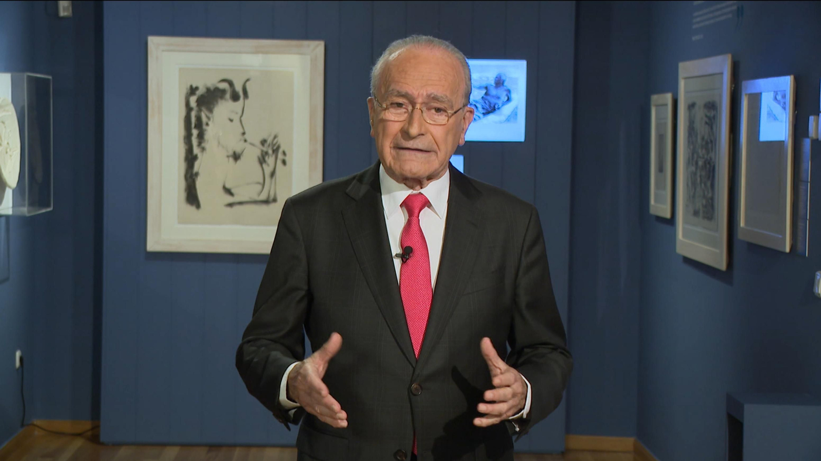 El alcalde de Málaga en el mensaje de Año Nuevo.