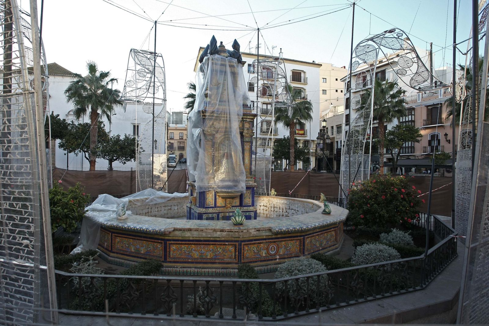 Fuente de la Plaza Alta, ayer.