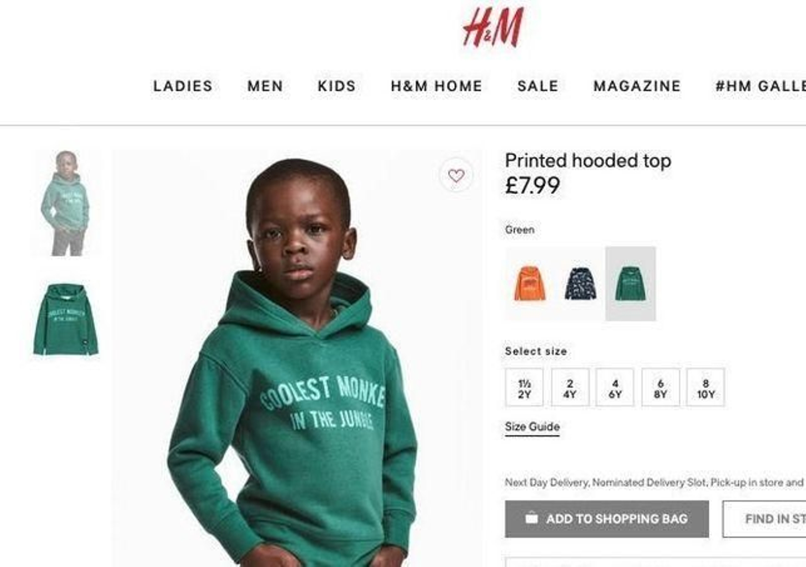 Captura de la web en Reino Unido