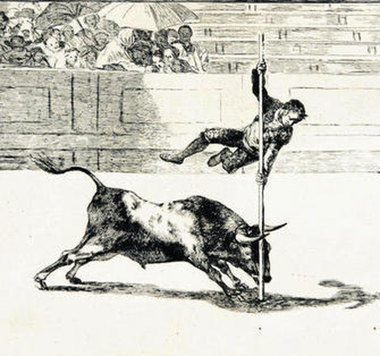 Uno de los grabados más famosos de la colección de tauromaquia de Goya.