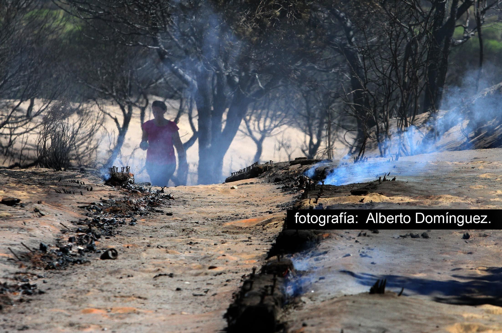 Imágenes de Cuesta Maneli tras el incendio.