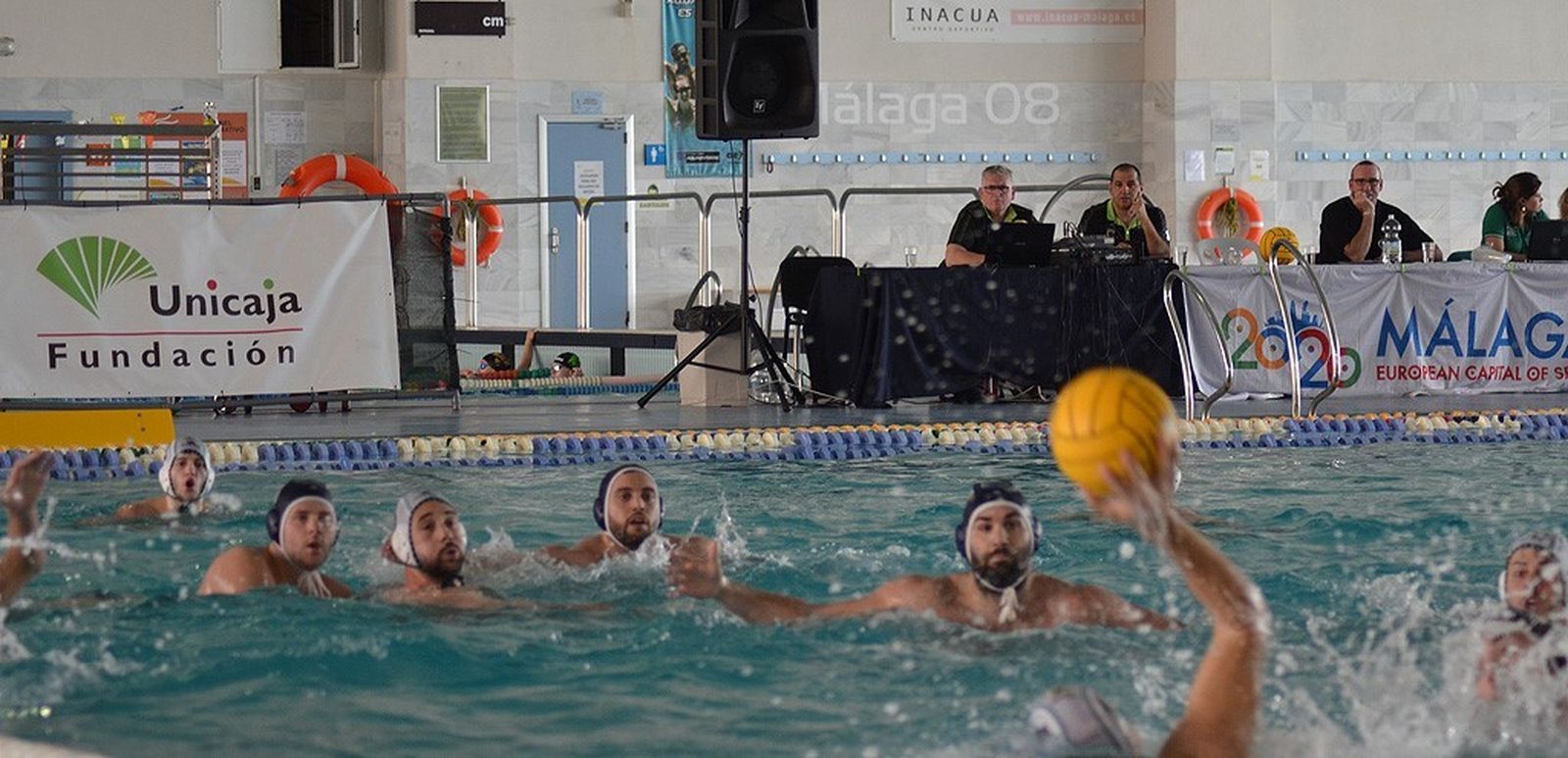 El Waterpolo Málaga, en acción.