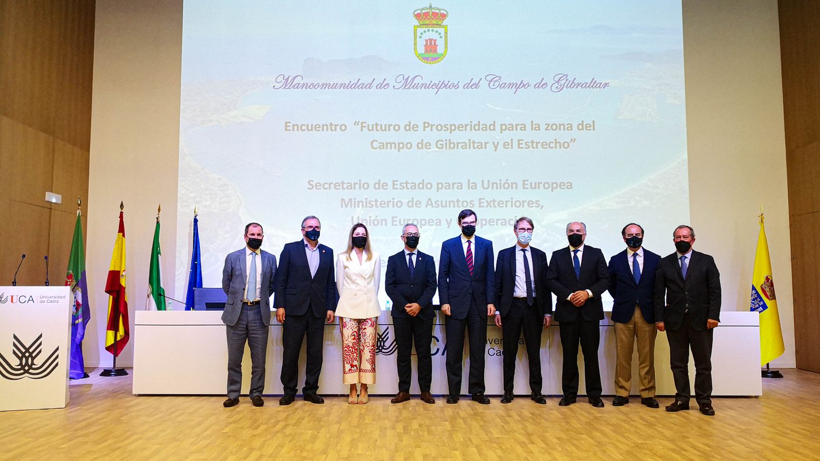 Fotos de la reunión del secretario de estado para la UE y los aalcaldes del Campo de Gibraltar