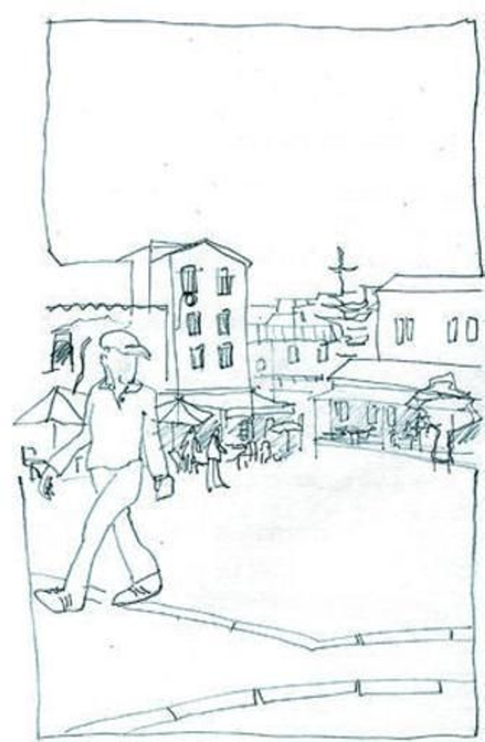 Dibujo de la arquitecta Maripi Rodríguez titulado 'Chauen'.