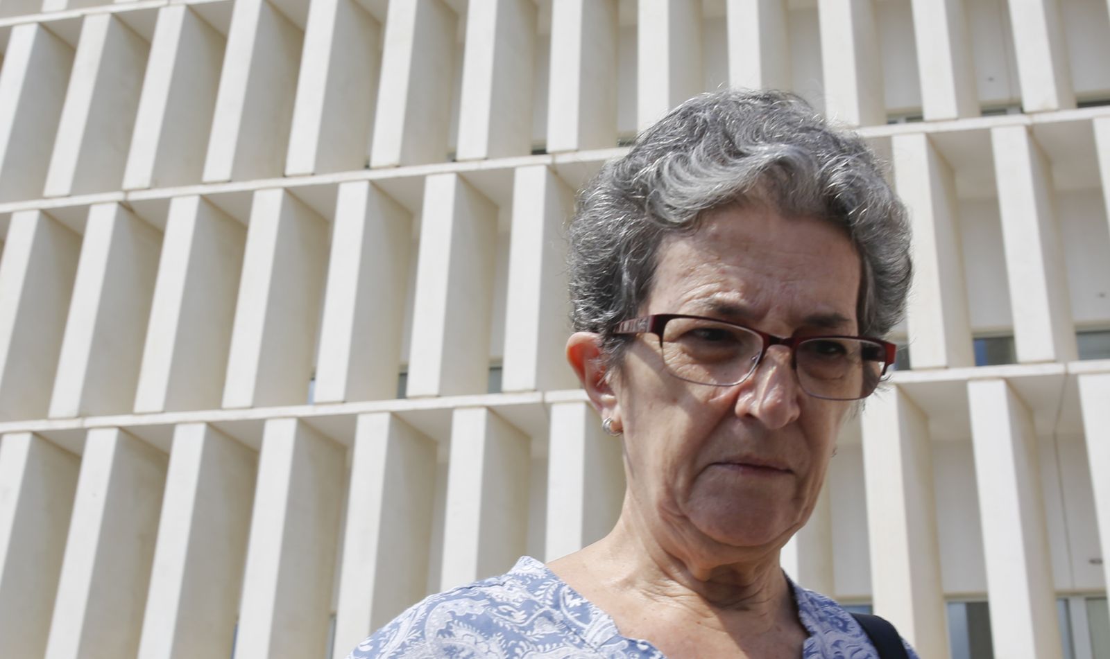 Antonia Guevara en la Ciudad de la Justicia.