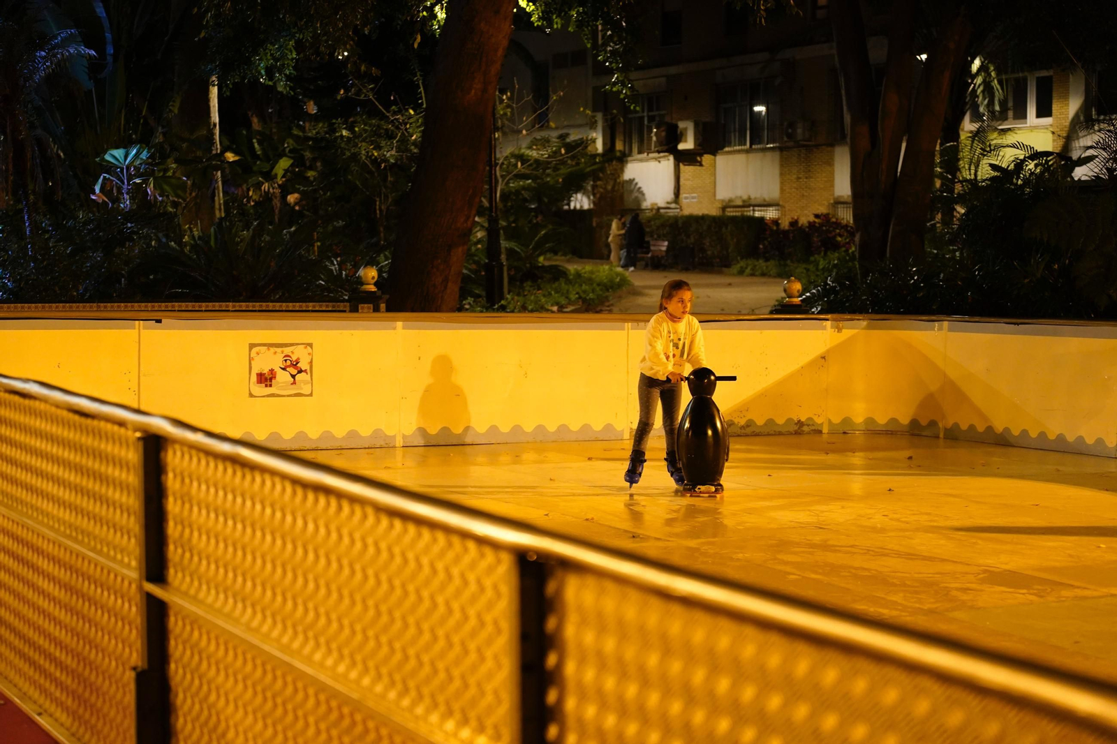 Fotos de la apertura de la pista de patinaje sobre hielo en el Parque María Cristina