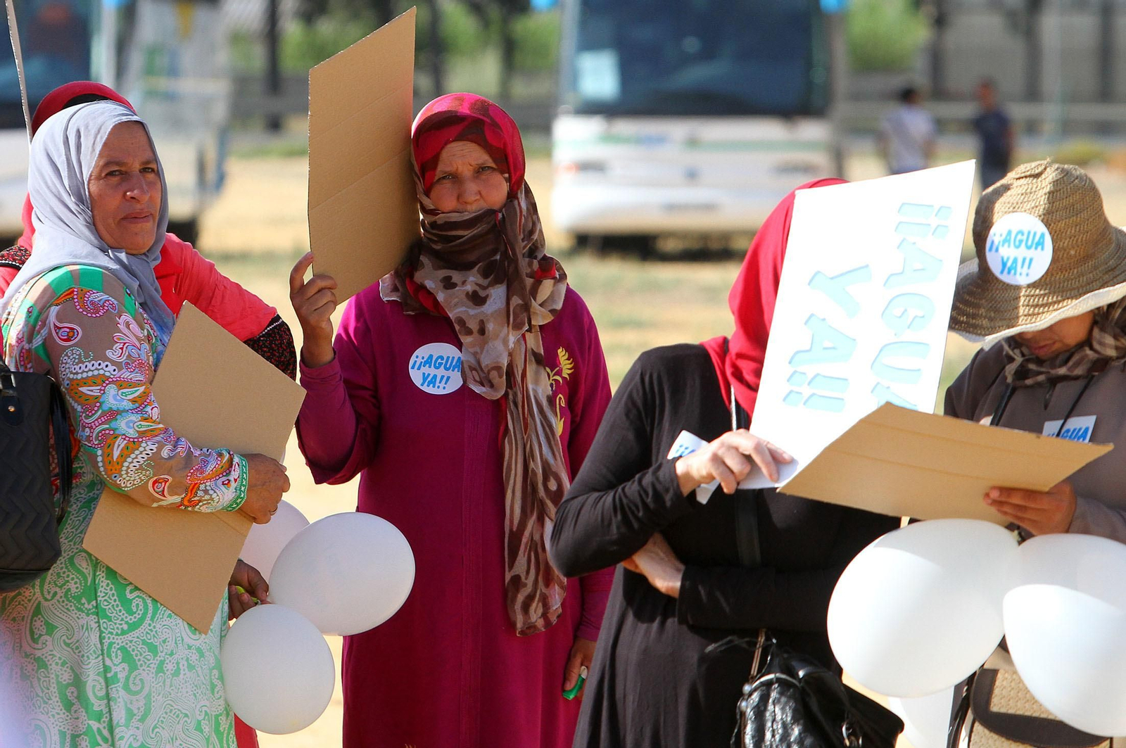 Imágenes de la manifestación para pedir agua y tierra para los regadíos del Condado.