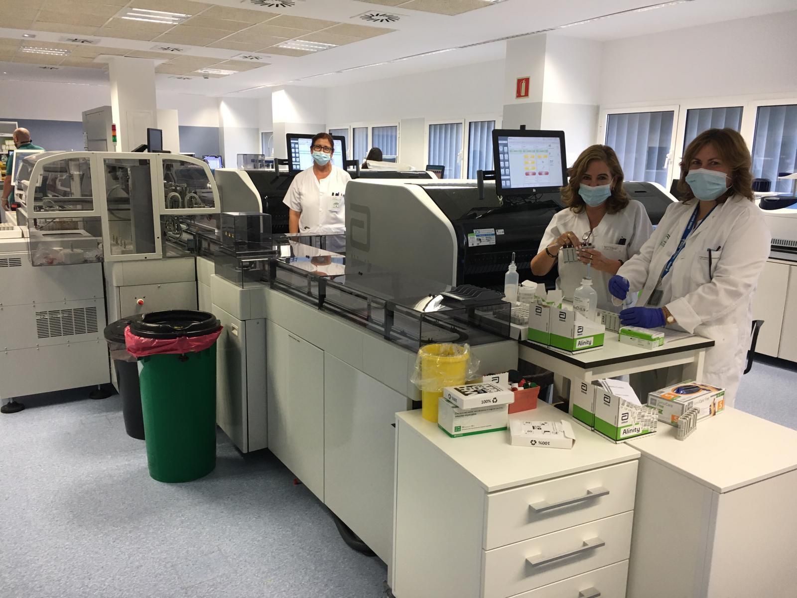 El laboratorio del hospital de La Línea.