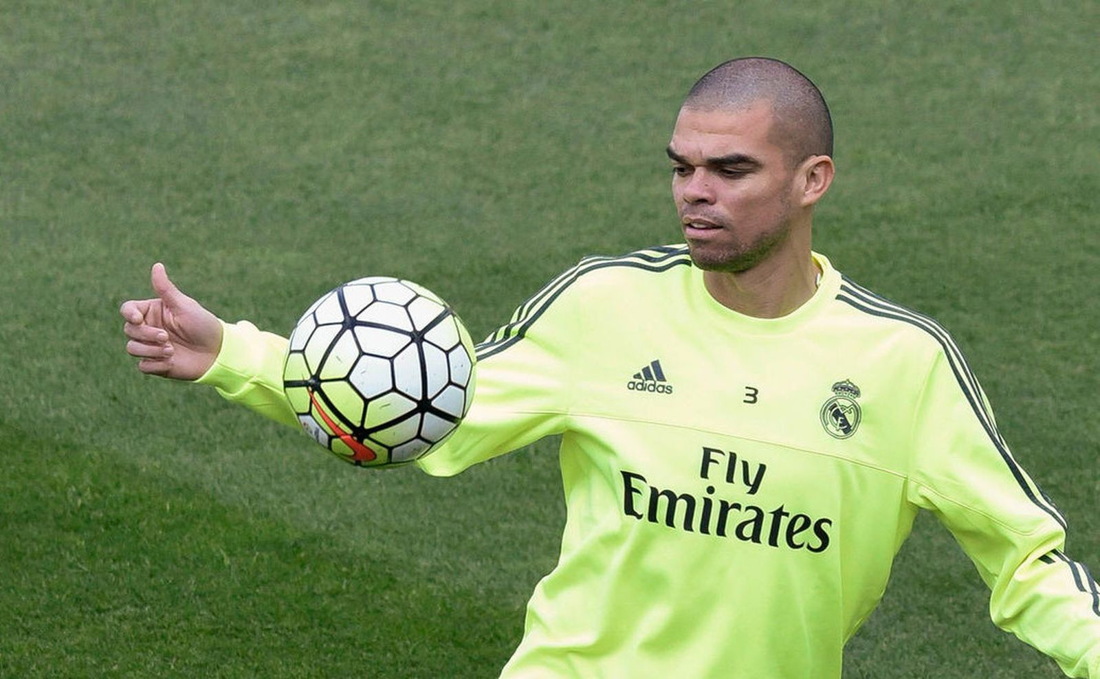 Pepe, en un entrenamiento.
