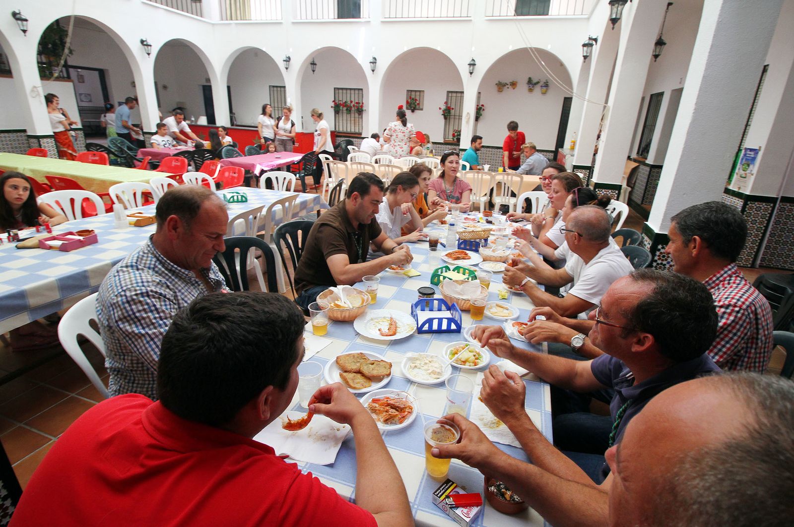 Ambiente en la aldea del Rocío.