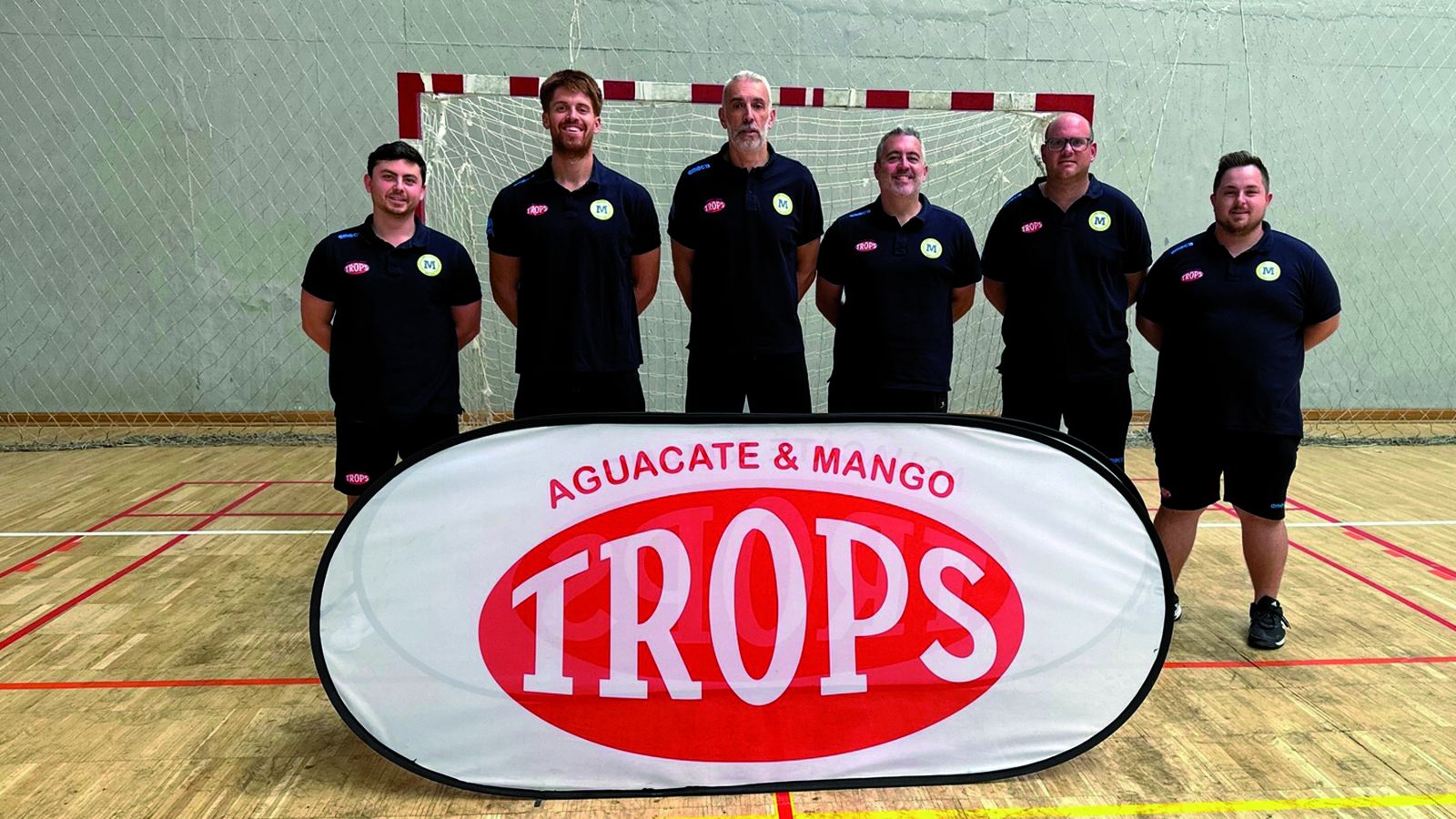 El cuerpo técnico del Trops Málaga