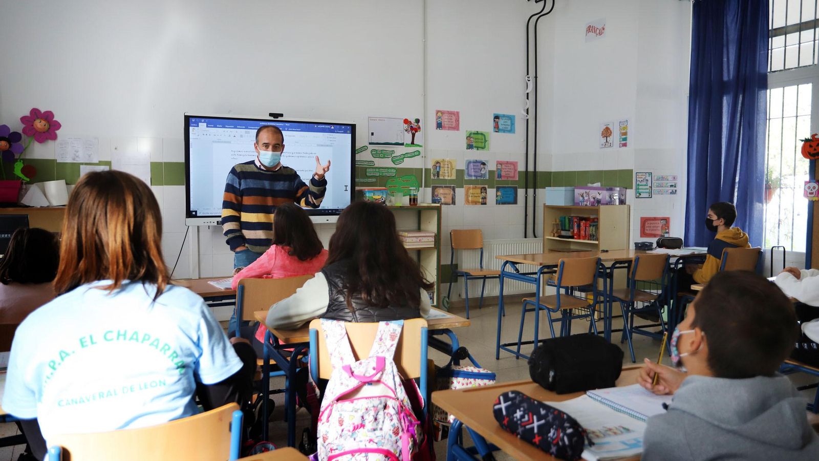 Clase de Matemáticas en Cañaveral de León.