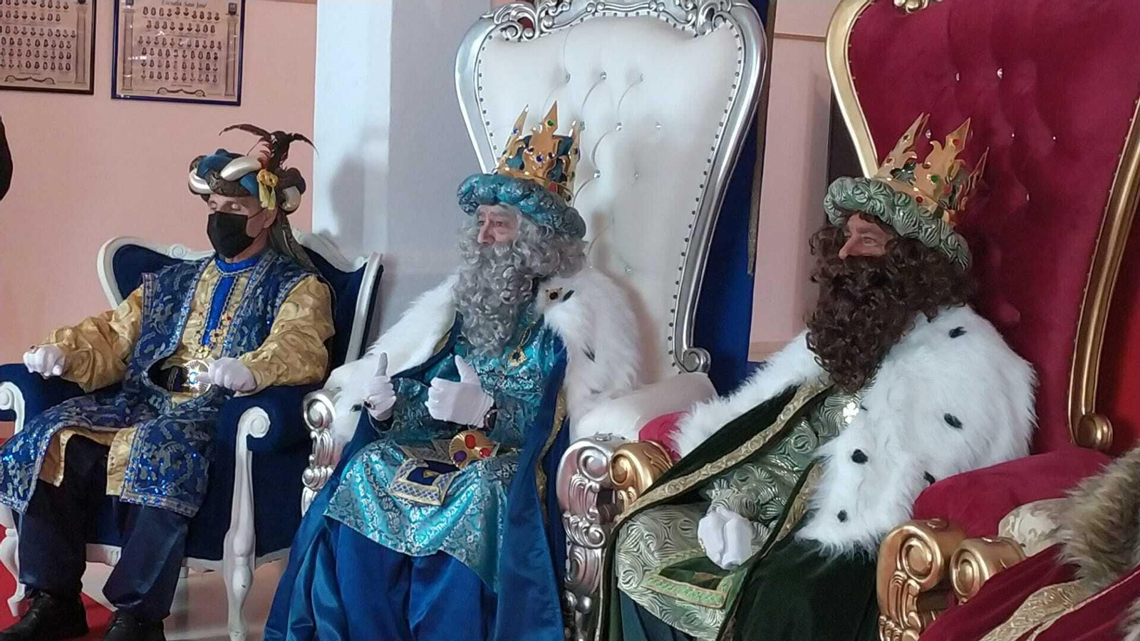 Videoconferencia de los Reyes Magos con los mayores en San Fernando