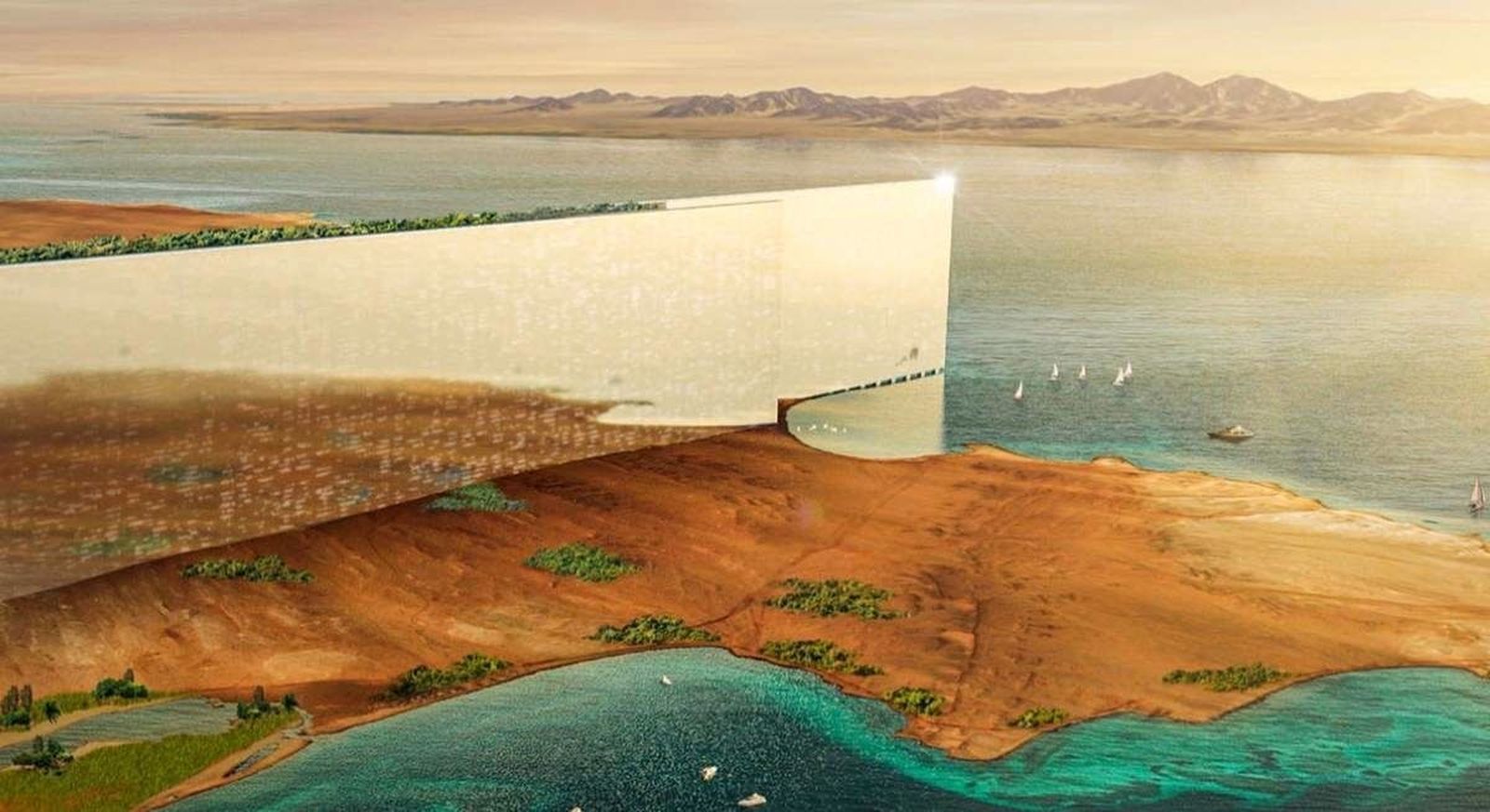 Proyecto de "The Line", en el desierto saudí.