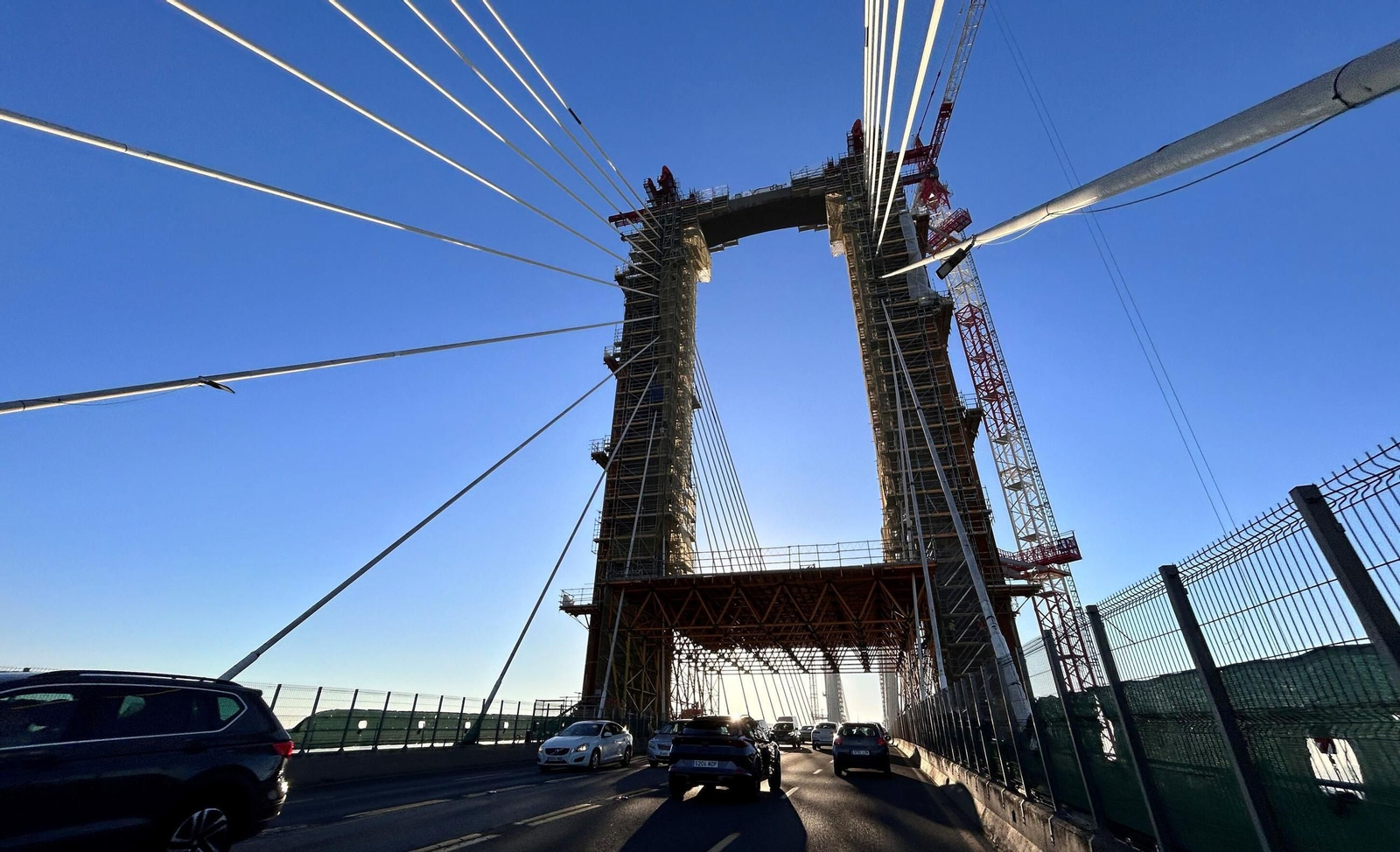 El puente del Centenario en obras