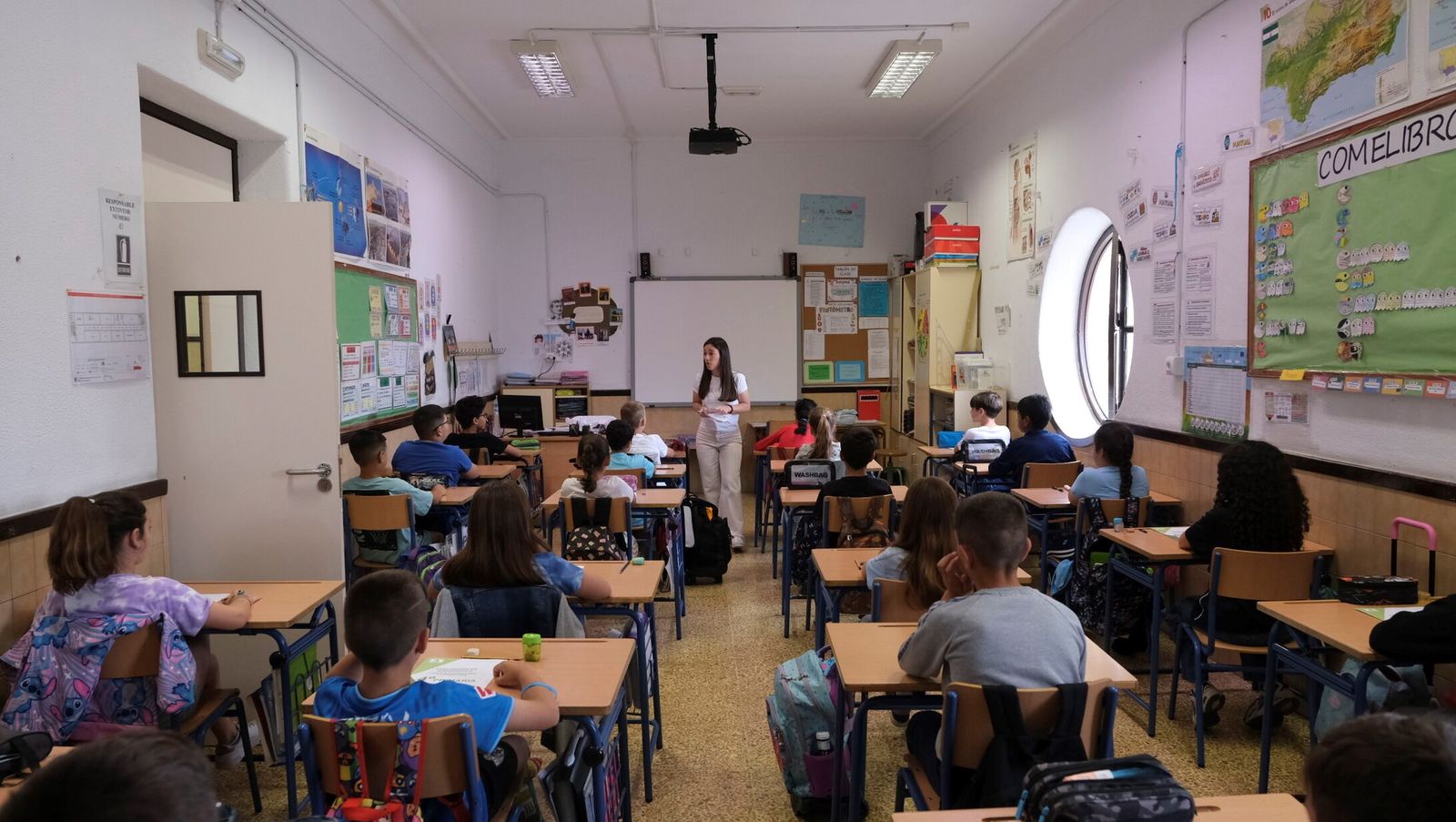Alumnado del CEIP Indalo de Almería durante la realización de la Prueba de Diagnóstico en el nivel de 4º de Primaria (el curso pasado)