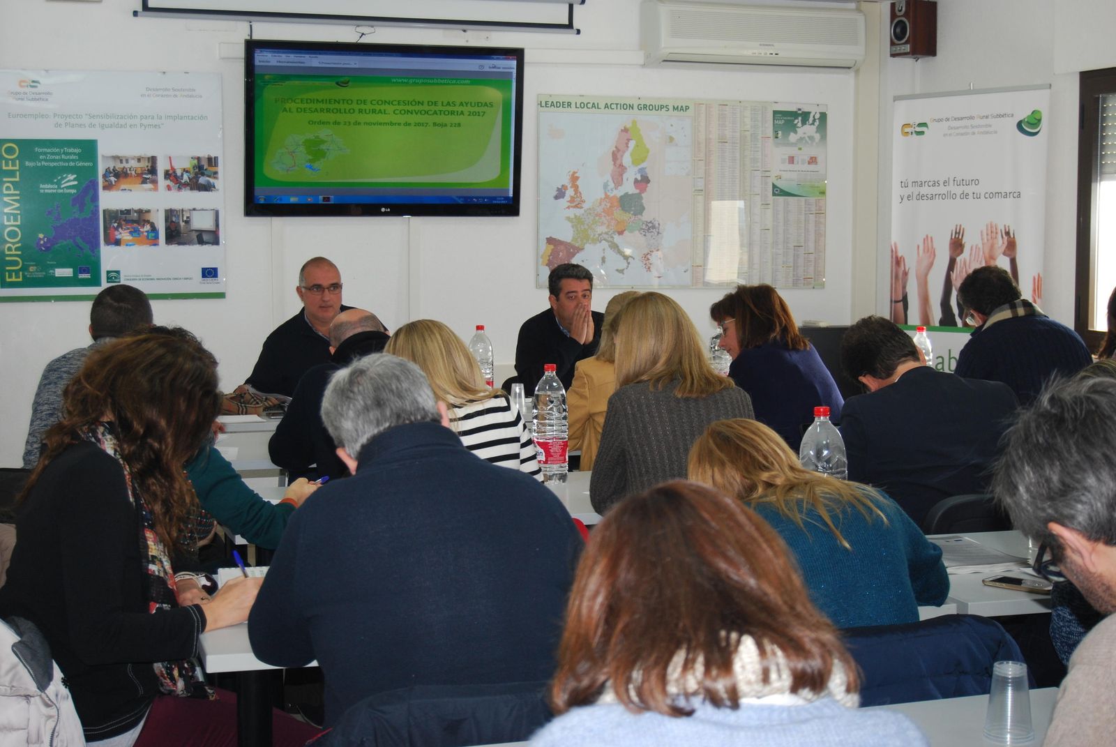 Un momento de la reunión, en la sede del Grupo de Desarrollo Rural.