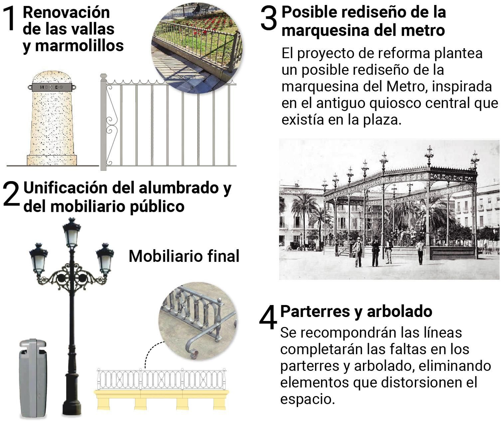 Nuevo mobiliario urbano en la Plaza Nueva