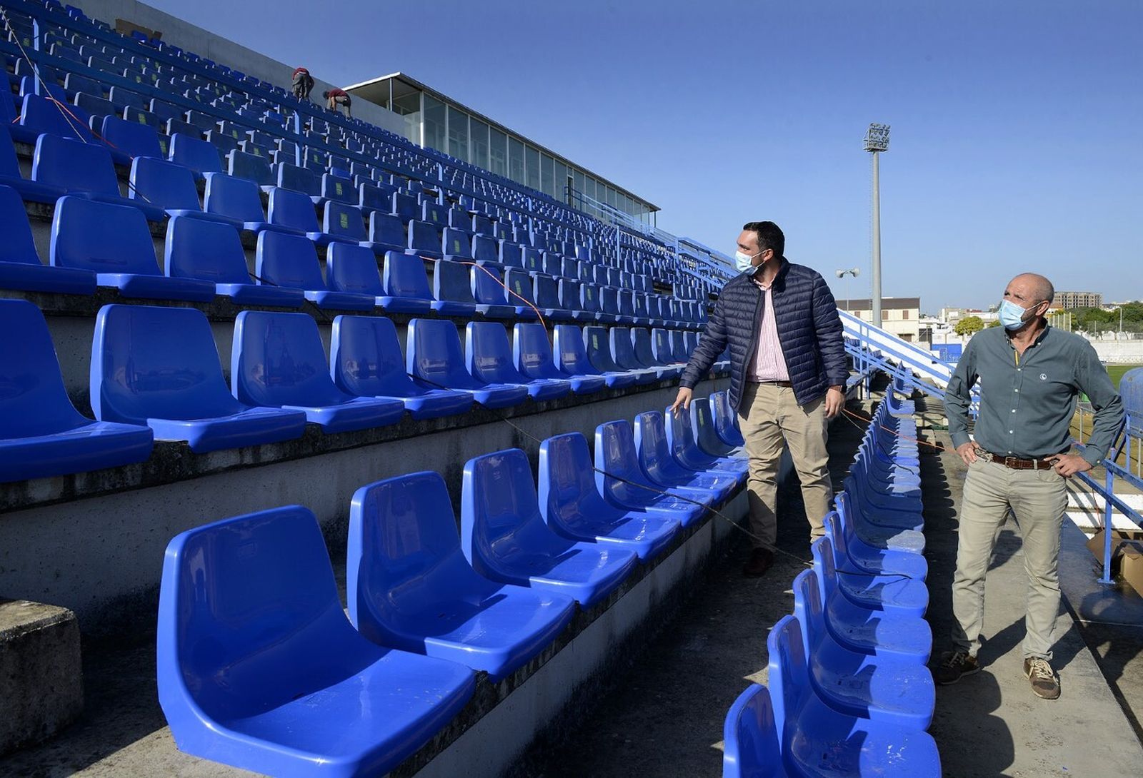 Jesús Alba, en una de sus últimas visitas al campo de La Juventud.