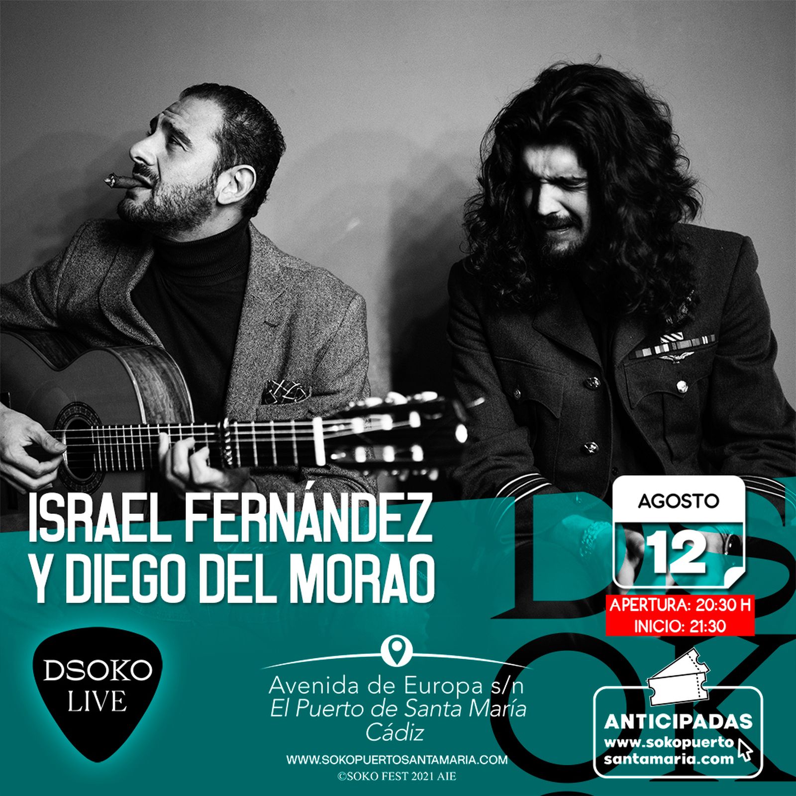 El cantaor Israel Fernández y el guitarrista Diego del Morao.