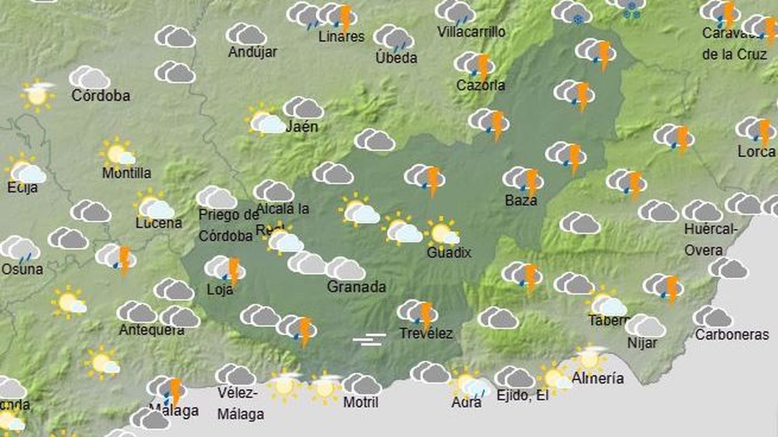 El Tiempo en Granada el 10 de marzo de 2026