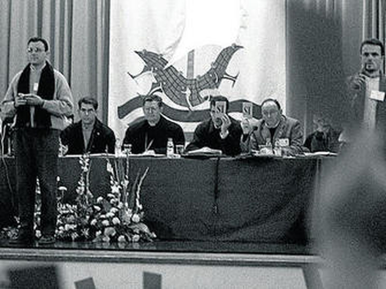 Una de las mesas de trabajo de las sesiones.