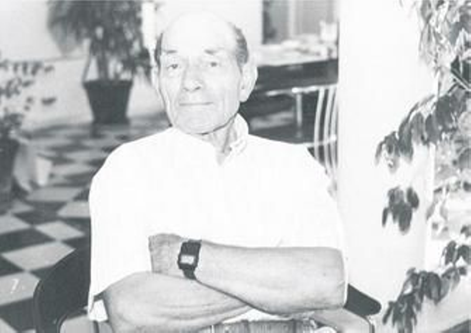 José Antonio Rey María en su casa de Punta Umbría en 1989.