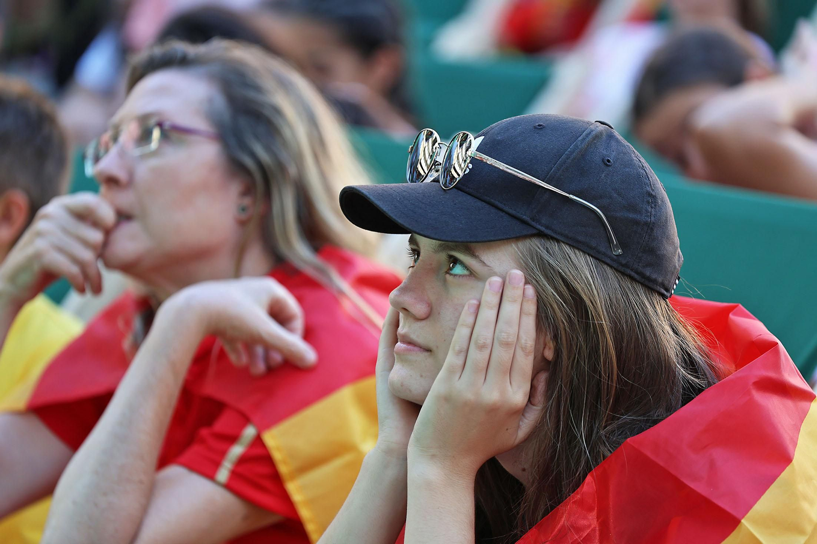 Imágenes de la Fan zone en Huelva de la Final de la Eurocopa entre Inglaterra y España Imágenes de la Fan zone en Huelva de la Final de la Eurocopa entre Inglaterra y España