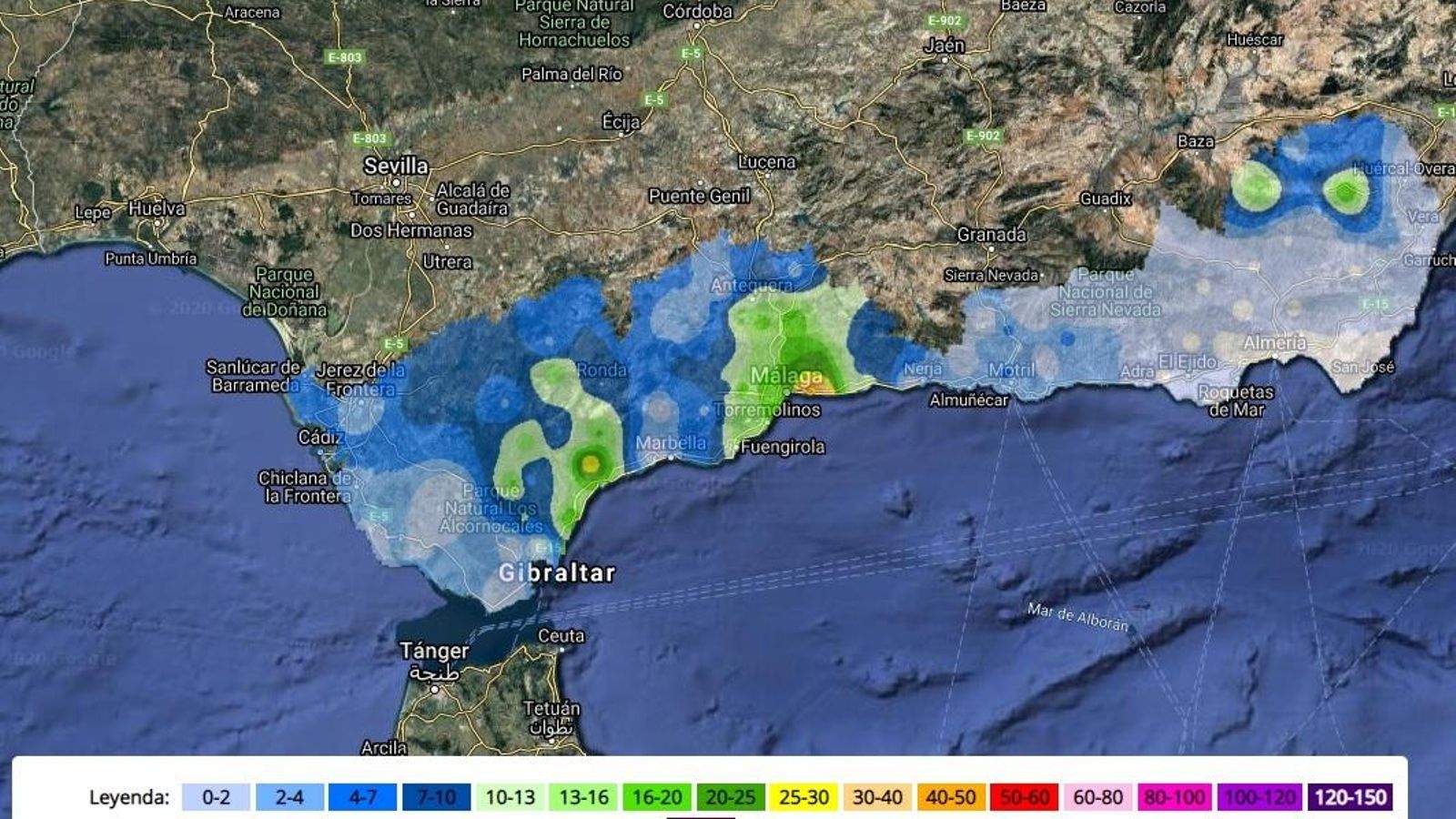 Mapa de distribución publiométrica para este miércoles. Mapa de distribución publiométrica para este miércoles.