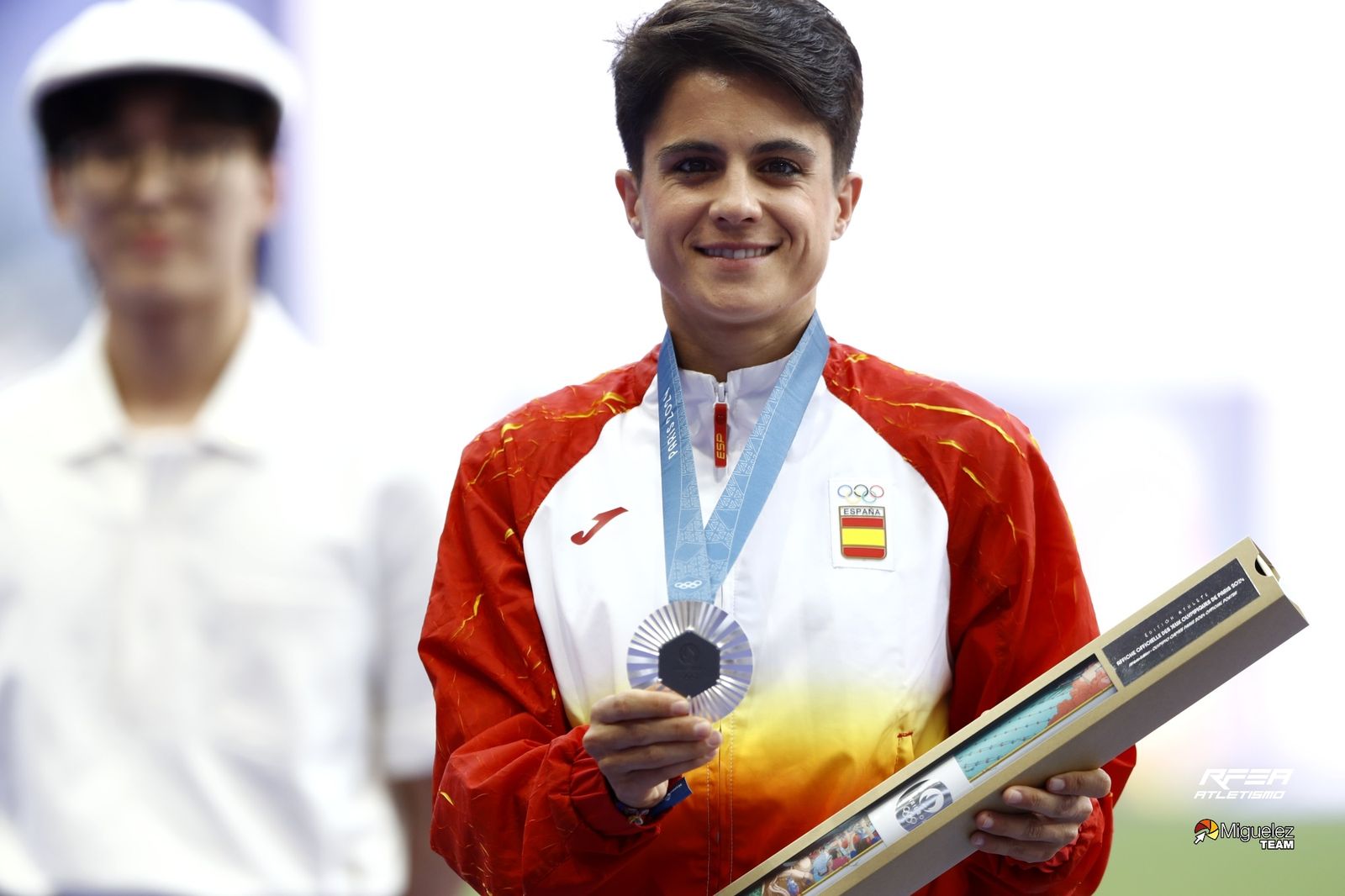 María Pérez, con su medalla de plata